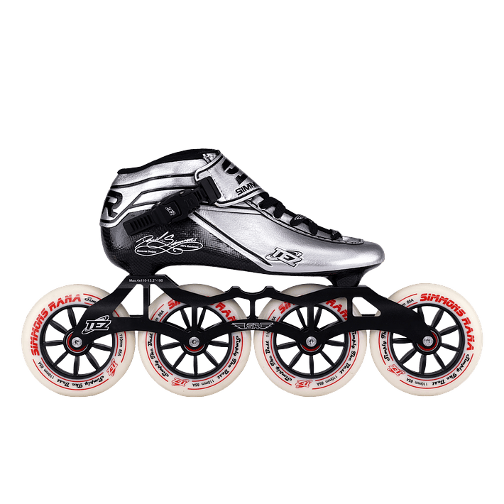 Patines profesionales de velocidad para iniciación TEZ SILVER BLUE 4