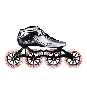 Patines profesionales de velocidad para iniciación TEZ SILVER BLACK