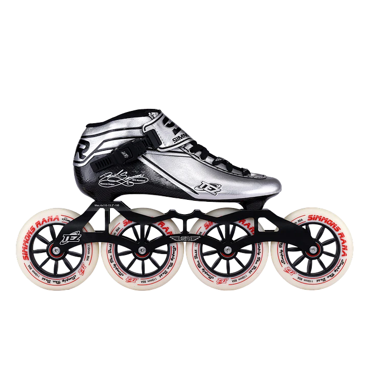 Patines profesionales de velocidad para iniciación TEZ SILVER BLACK 1