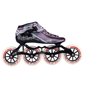 Patines profesionales de velocidad para iniciación TEZ PÚRPURA WHITE 