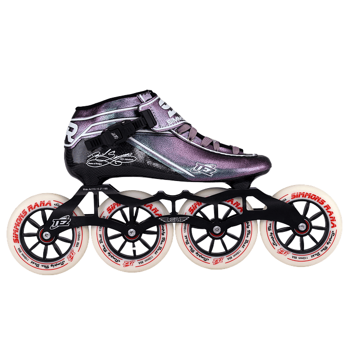 Patines profesionales de velocidad para iniciación TEZ PÚRPURA WHITE  1