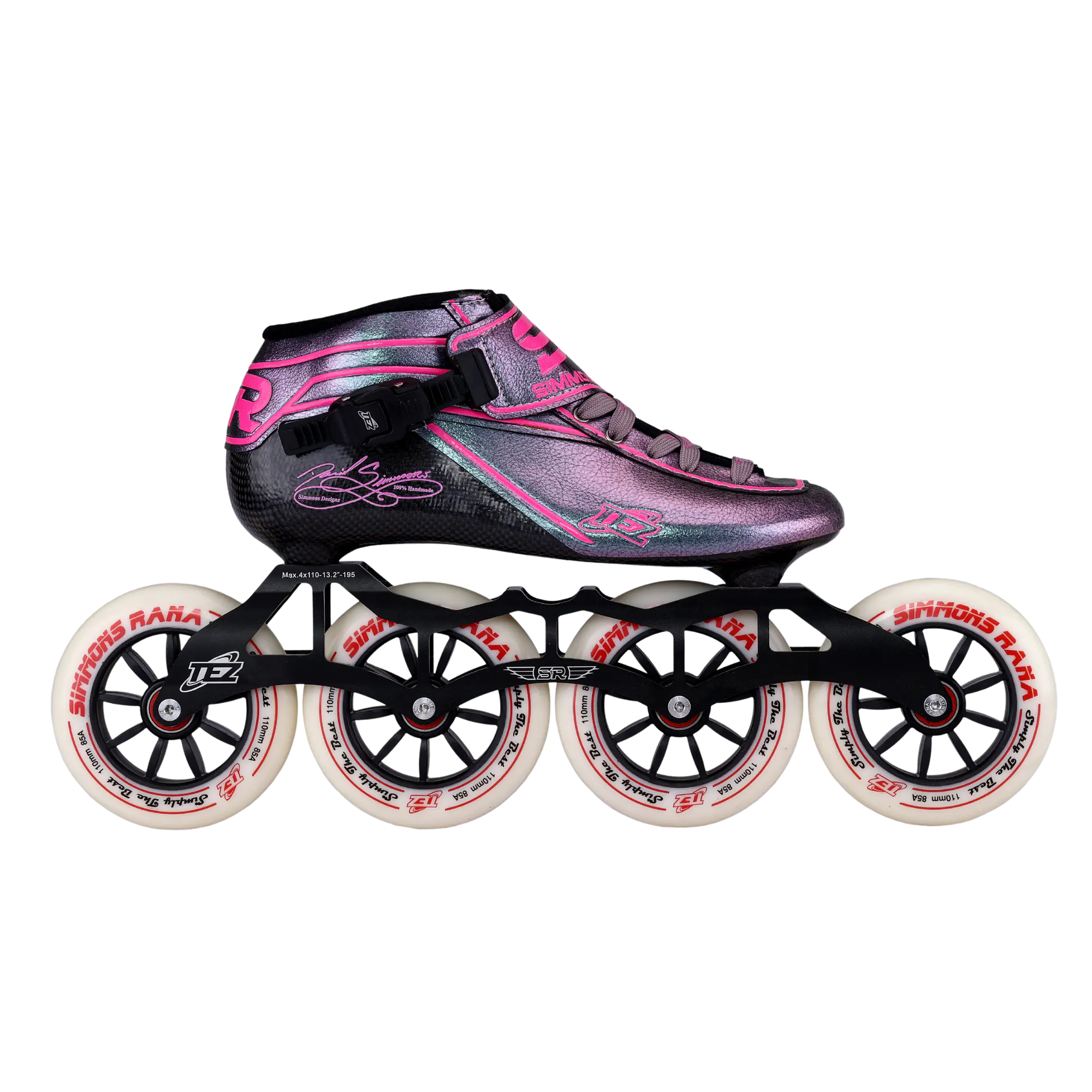 Patines profesionales de velocidad para iniciación TEZ PINK 1