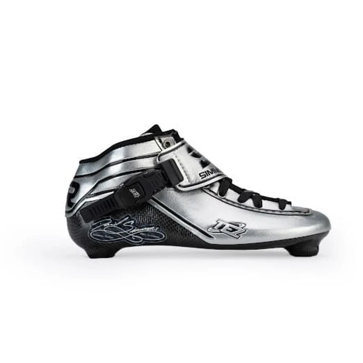Botas para patines profesionales de velocidad TEZ SILVER BLACK 1