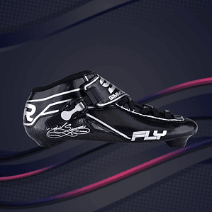 Botas para patines profesionales de velocidad FLY Black Silver