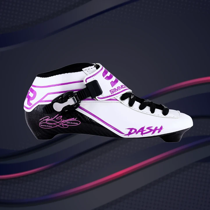Botas para patines profesionales de velocidad DASH White Purple 2