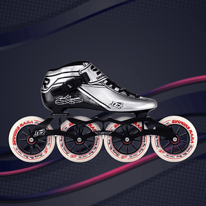 Patines profesionales de velocidad para iniciación TEZ SILVER BLACK