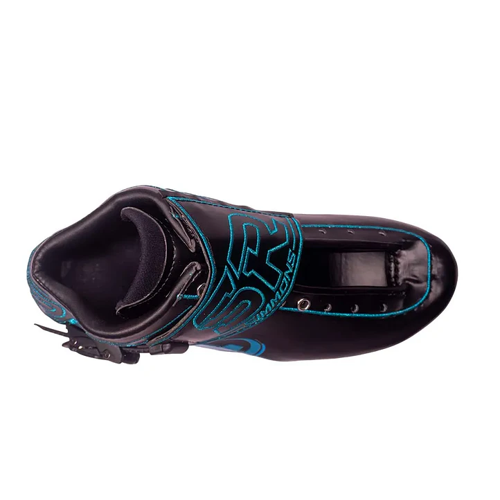 Botas para patines profesionales de velocidad THE1 Black Neón Blue 3