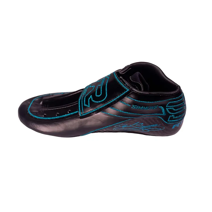 Botas para patines profesionales de velocidad THE1 Black Neón Blue 4