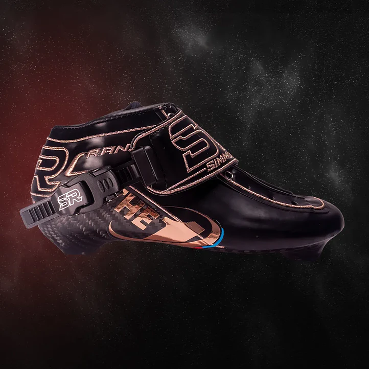 Botas para patines profesionales de velocidad THE1 Black Rose Gold 2