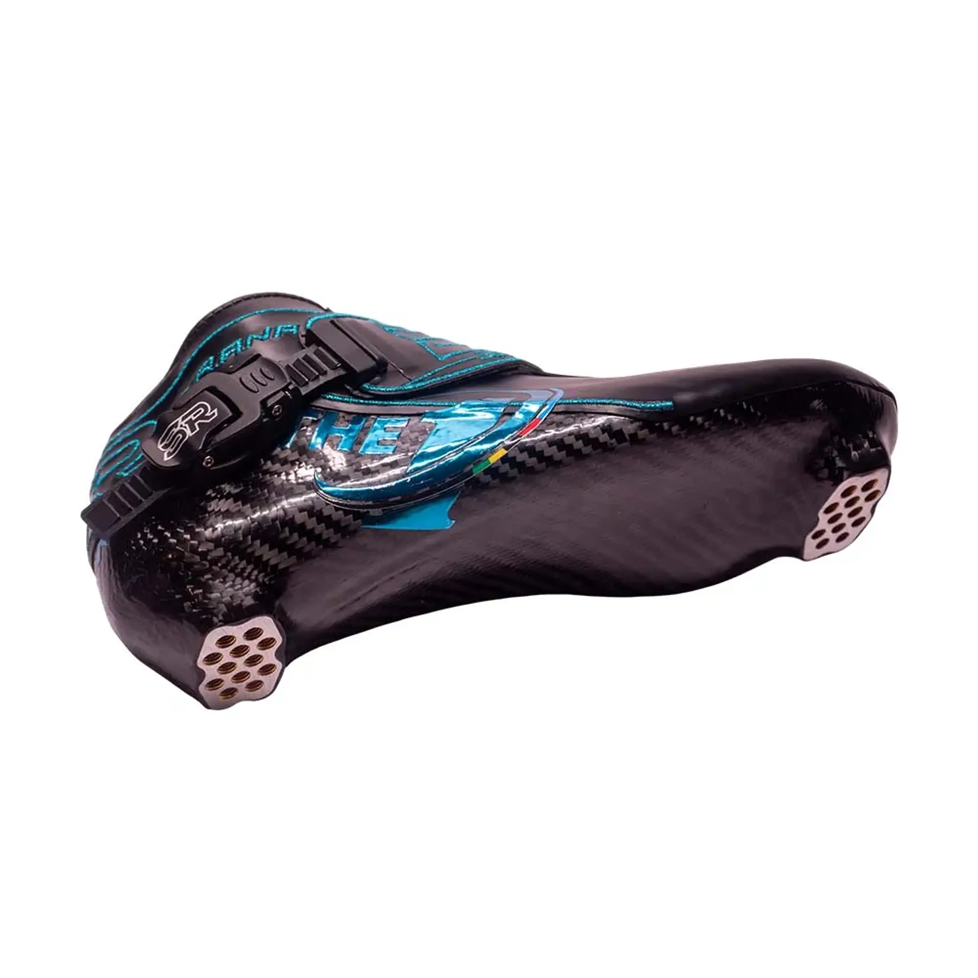 Botas profesionales para patinaje de velocidad THE1 Black Neón Blue 6