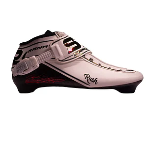 Botas para patines profesionales de velocidad RUSH White Red Holographic