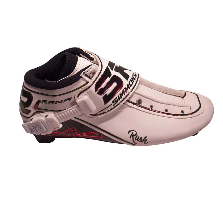 Botas para patines profesionales de velocidad RUSH White Red Holographic 4