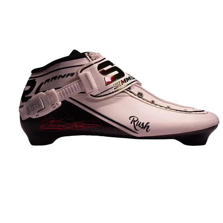 Botas para patines profesionales de velocidad RUSH White Red Holographic 5