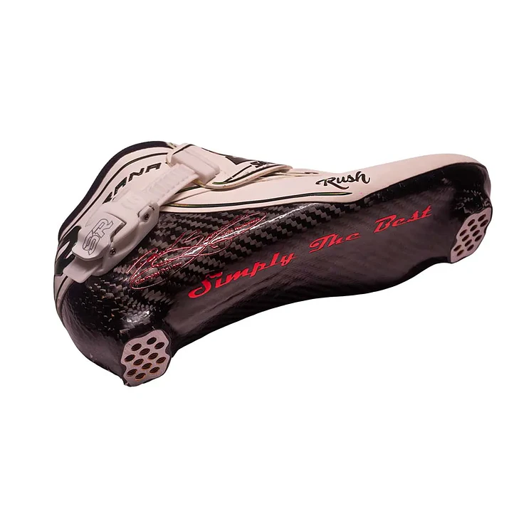 Botas para patines profesionales de velocidad RUSH White Red Holographic 6