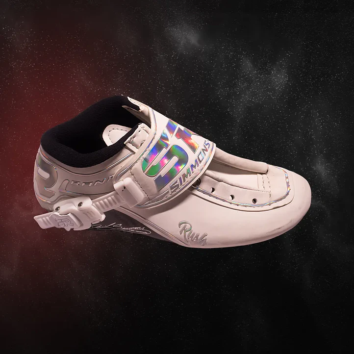 Botas para patines profesionales de velocidad RUSH White Silver Holographic 2