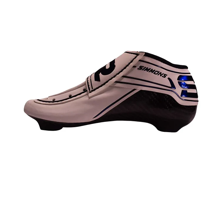 Botas para patines profesionales de velocidad RUSH White Blue Holographic 3