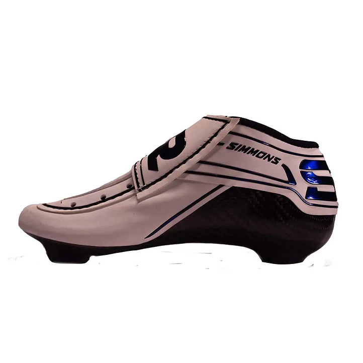 Botas para patines profesionales de velocidad RUSH White Blue Holographic 5