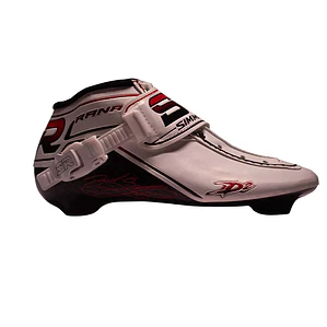 Botas para patines profesionales de velocidad DASH White Dark Red