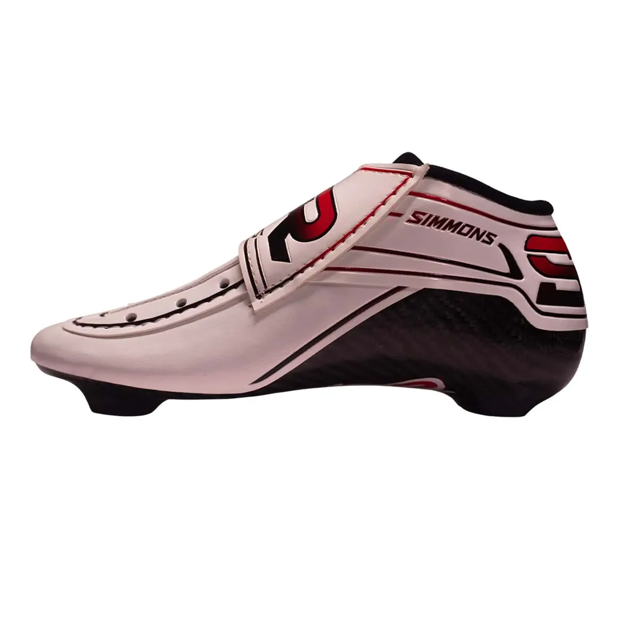 Botas profesionales para patinaje de velocidad DASH White Dark Red 4