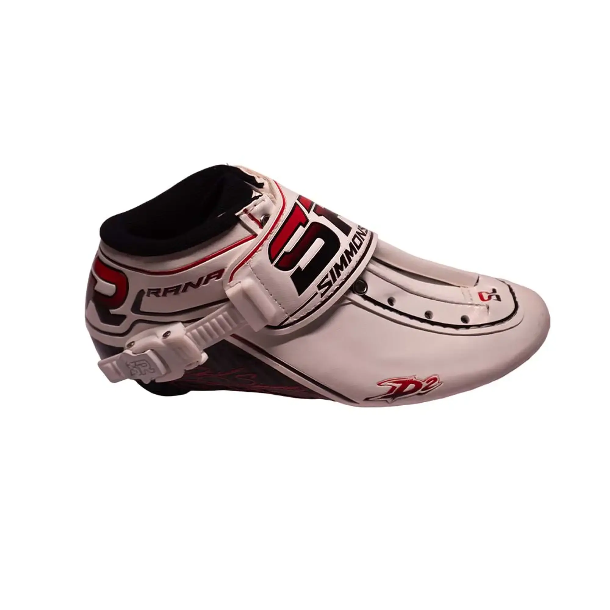 Botas profesionales para patinaje de velocidad DASH White Dark Red 5