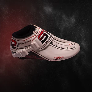 Botas para patines profesionales de velocidad DASH White Dark Red