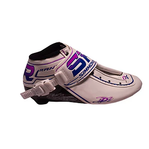 Botas para patines profesionales de velocidad DASH White Dark Purple