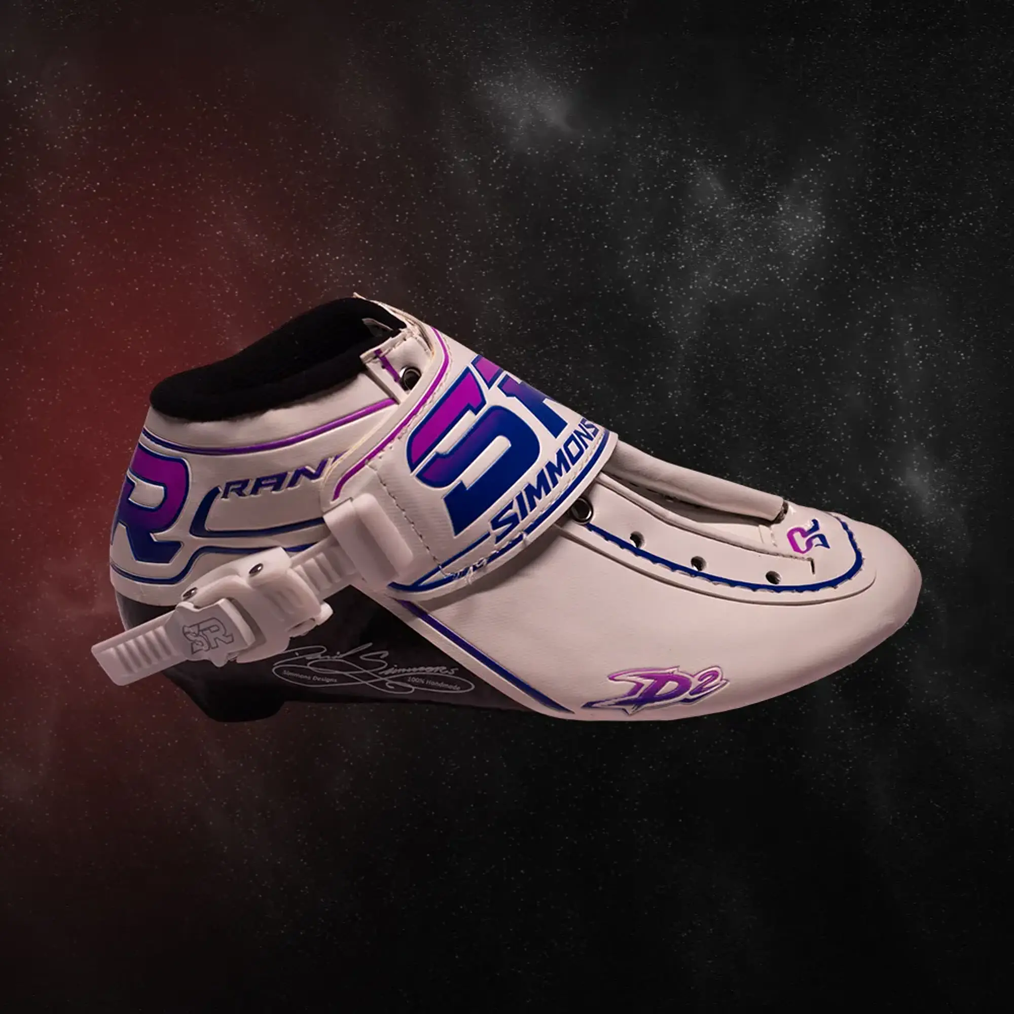 Botas profesionales para patinaje de velocidad DASH White Dark Purple 2