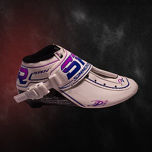 Botas para patines profesionales de velocidad DASH White Dark Purple