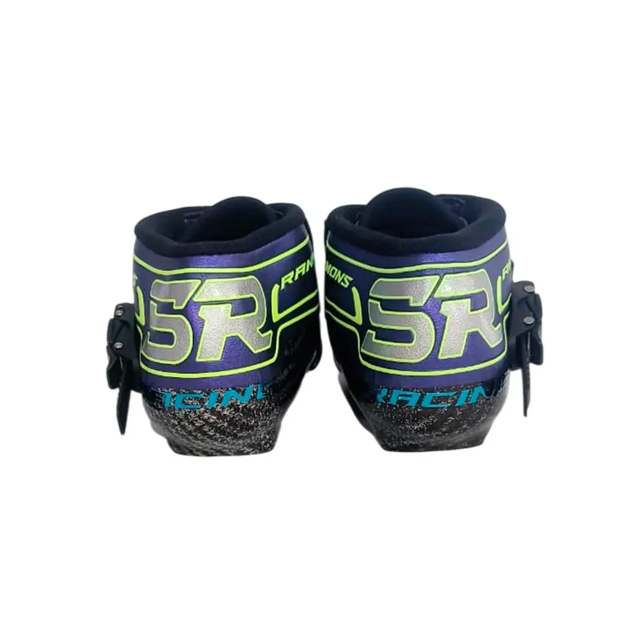 Botas profesionales para patinaje de velocidad FLY Purple Neón Green 3