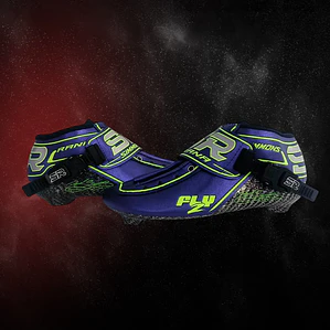 Botas profesionales para patinaje de velocidad FLY Purple Neón Green