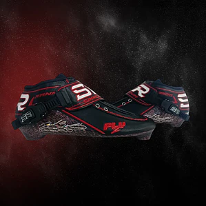 Botas profesionales para patinaje de velocidad FLY Black Red