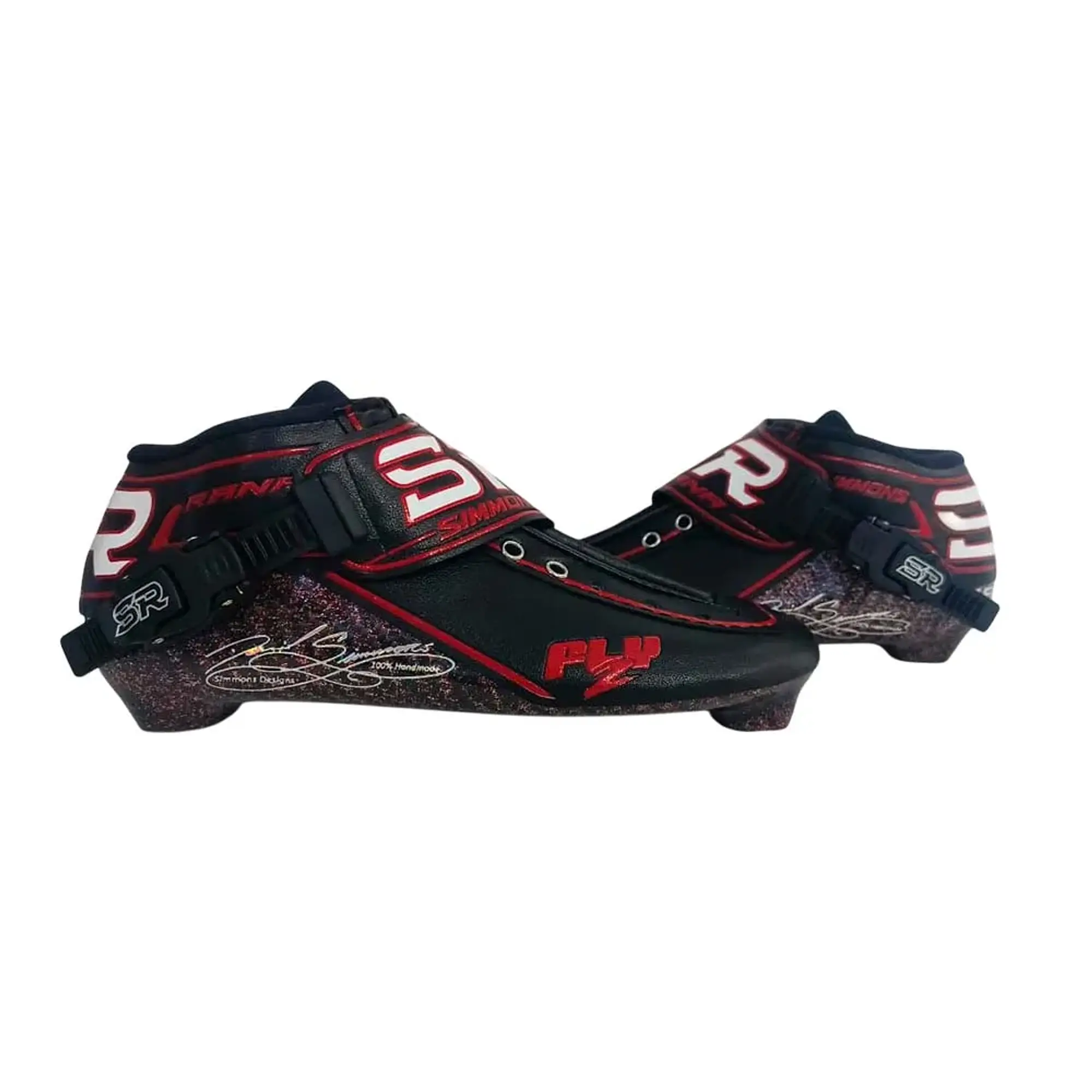 Botas profesionales para patinaje de velocidad FLY Black Red 1
