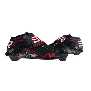 Botas profesionales para patinaje de velocidad FLY Black Red