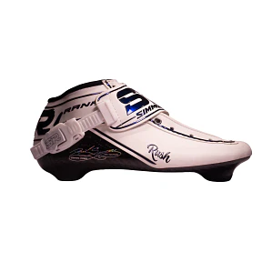 Botas profesionales para patinaje de velocidad RUSH White Blue Holographic
