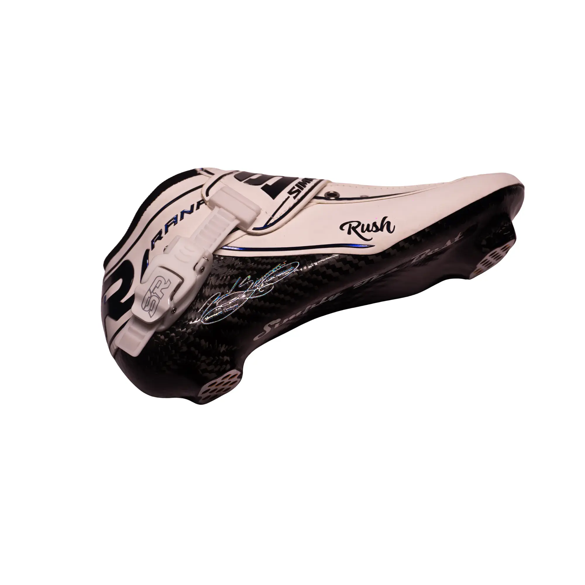 Botas profesionales para patinaje de velocidad RUSH White Blue Holographic 4