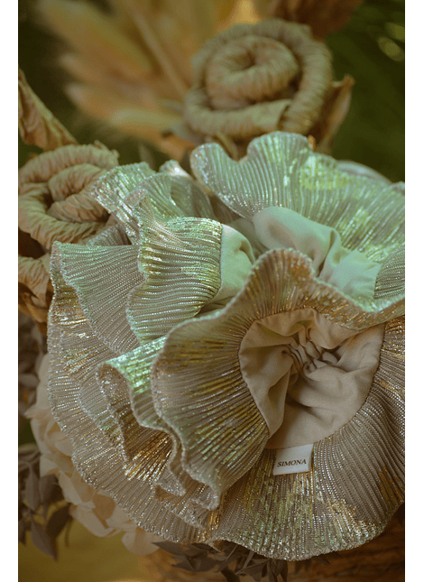 maxicoleta beige dorada 