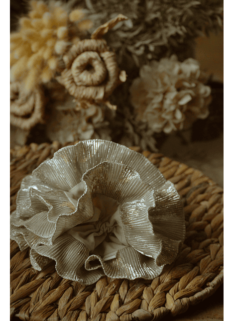 maxicoleta beige dorada 