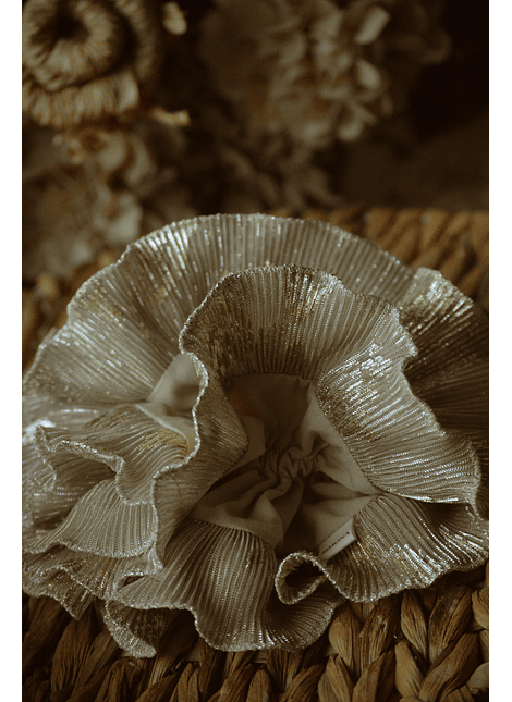 maxicoleta beige dorada 