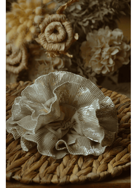 maxicoleta beige dorada 