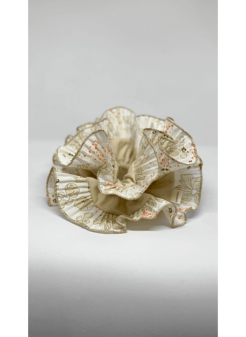 Maxicoleta beige flores