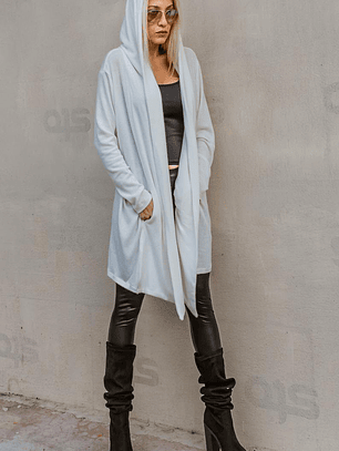 Mini cardigan capuchón 