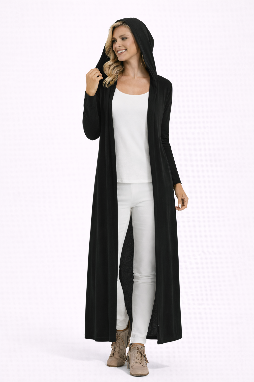 Cardigan capuchón