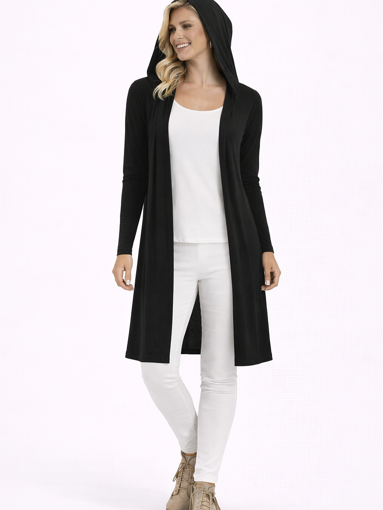 Mini cardigan capuchón  1