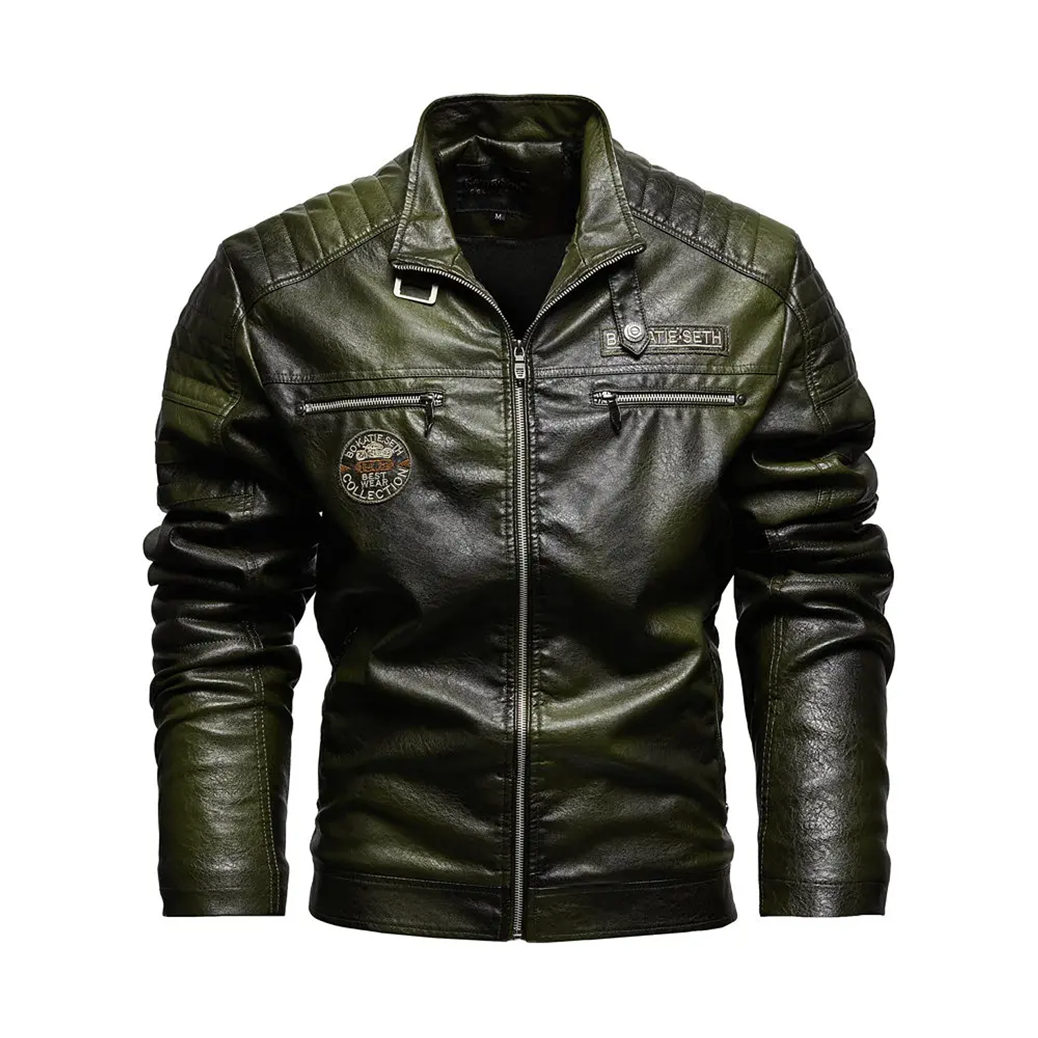 New Men's Leather Casual Motorcycle Slim PU Jacket 1