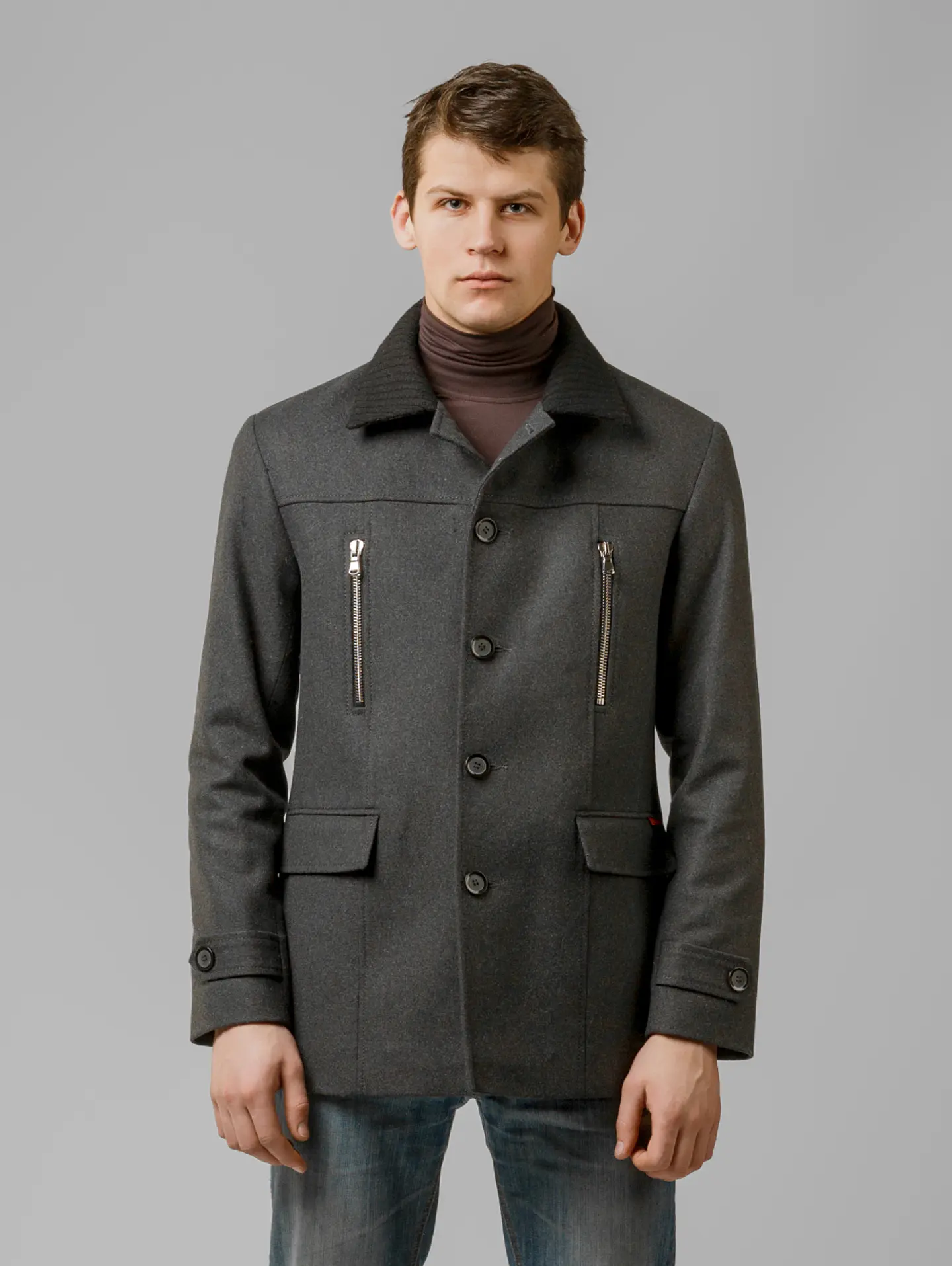 Charcoal Tech-Utility Peacoat 1