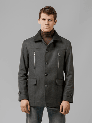 Charcoal Tech-Utility Peacoat