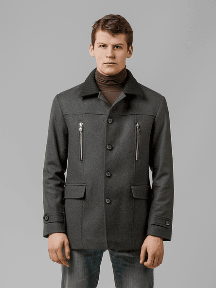 Charcoal Tech-Utility Peacoat