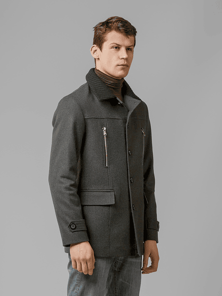 Charcoal Tech-Utility Peacoat