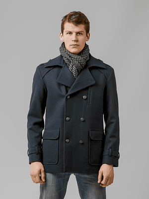 Navy Double-Breasted Peacoat