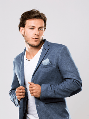 Steel Blue Pocket Blazer